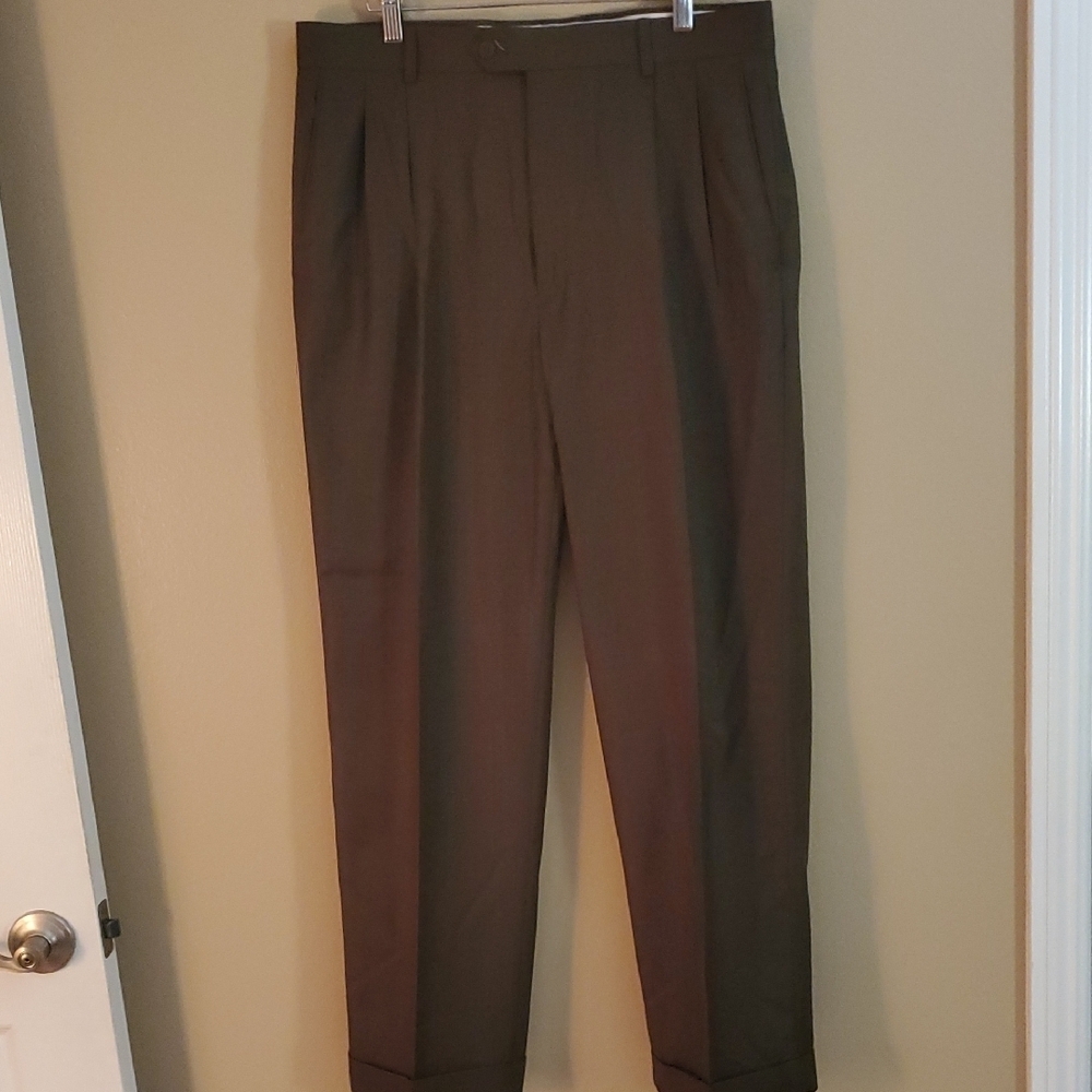 Louis Raphael Men's Dark Brown Dress Pants